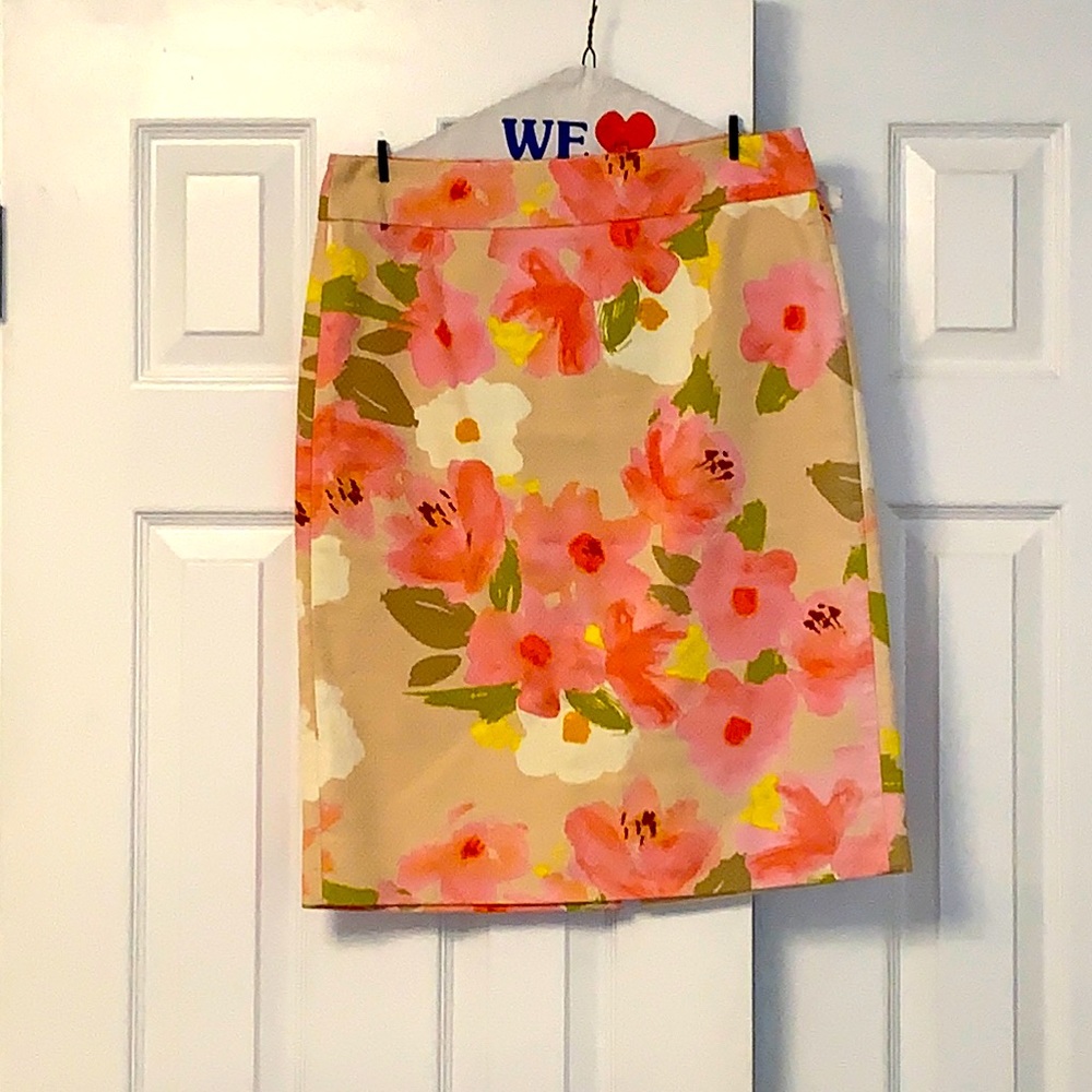 J.Crew Floral Pencil Skirt, Size 4